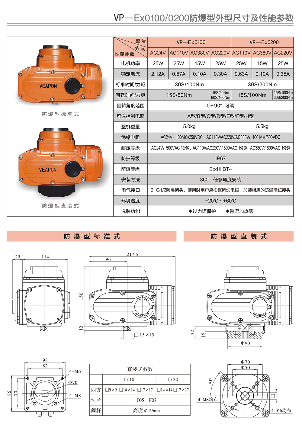 VEAPON電動(dòng)防爆執(zhí)行器選型